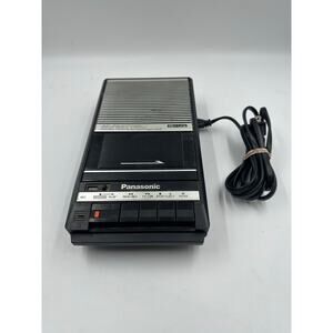 Panasonic Slim Line Portable Cassette Recorder Speaker AC and Battery - RQ-2104